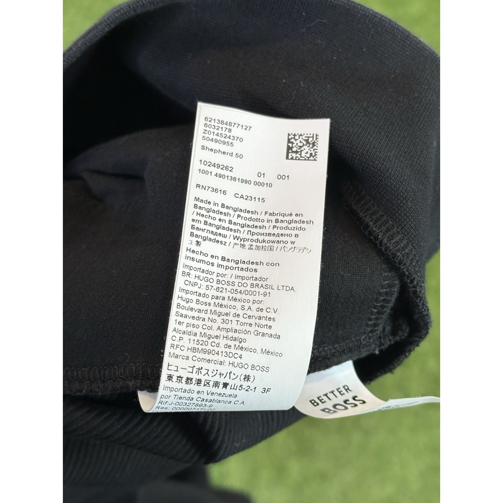 Hugo Boss Shepherd Jacket Men's Large Black Zip Up Woven Side Panels Designer - Picture 16 of 16